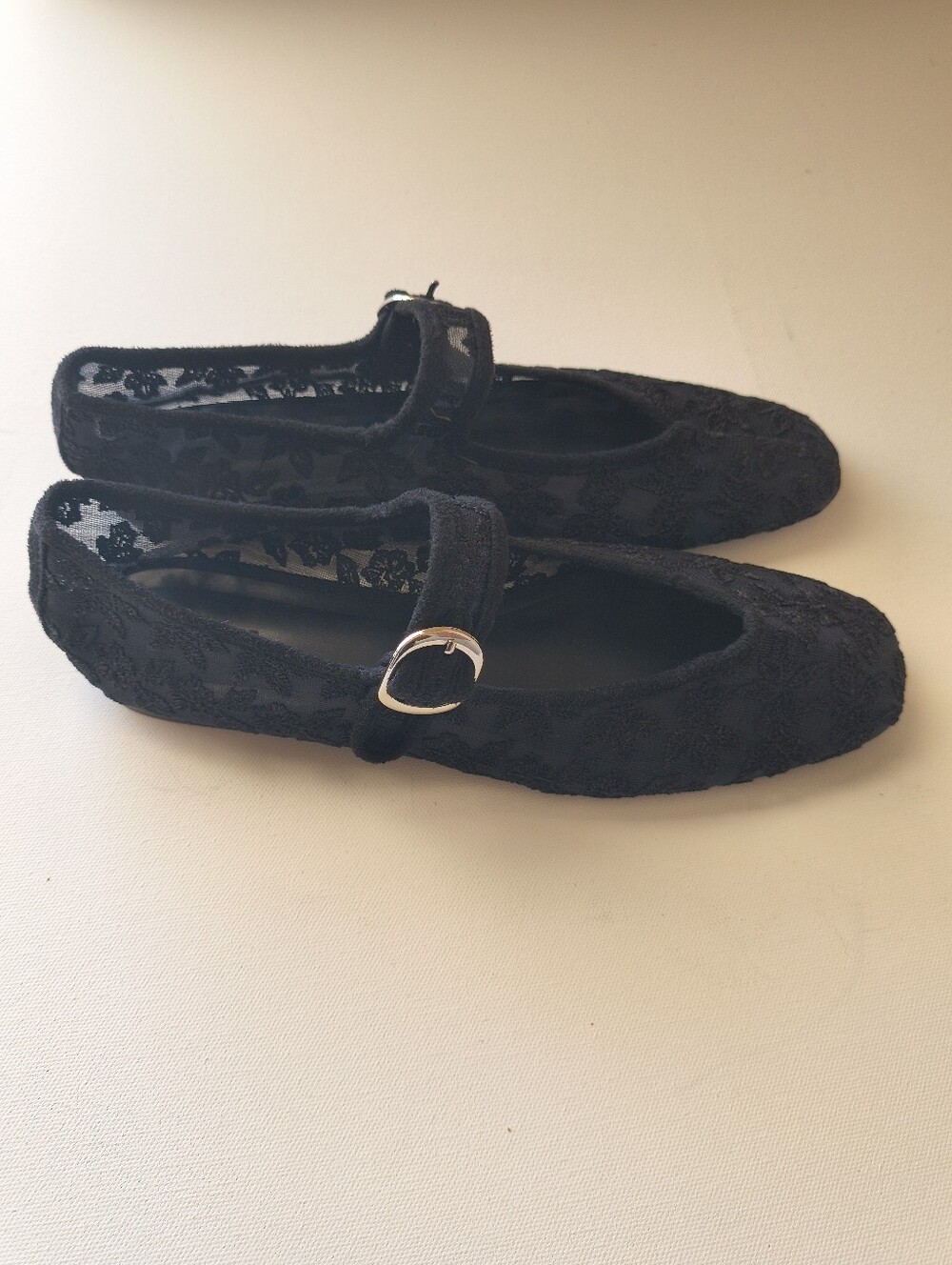 Black Lace Flats